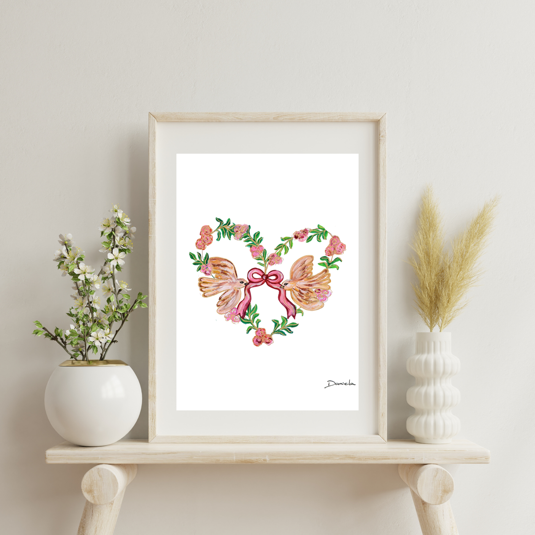 Birds of Love Art Print