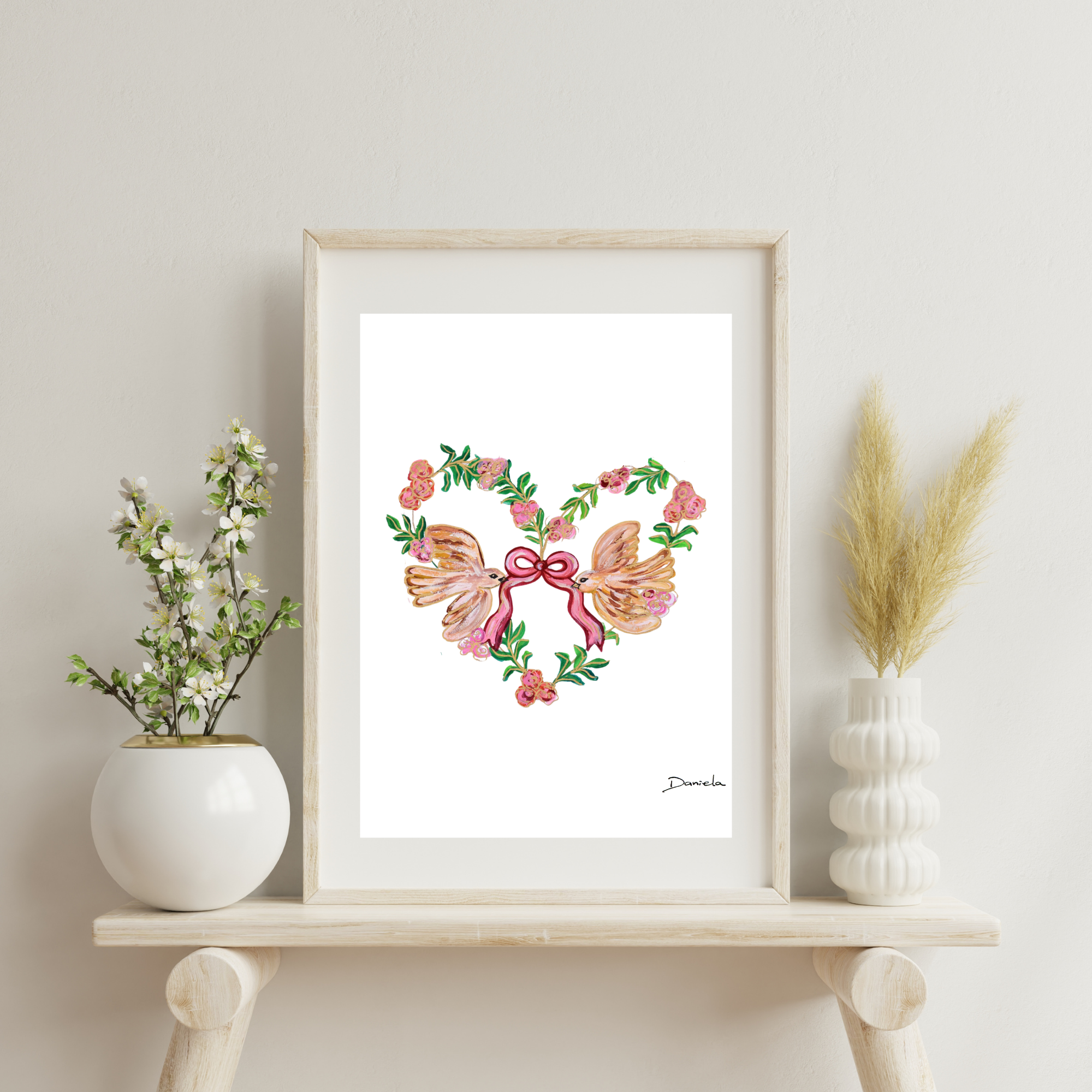 Birds of Love Art Print