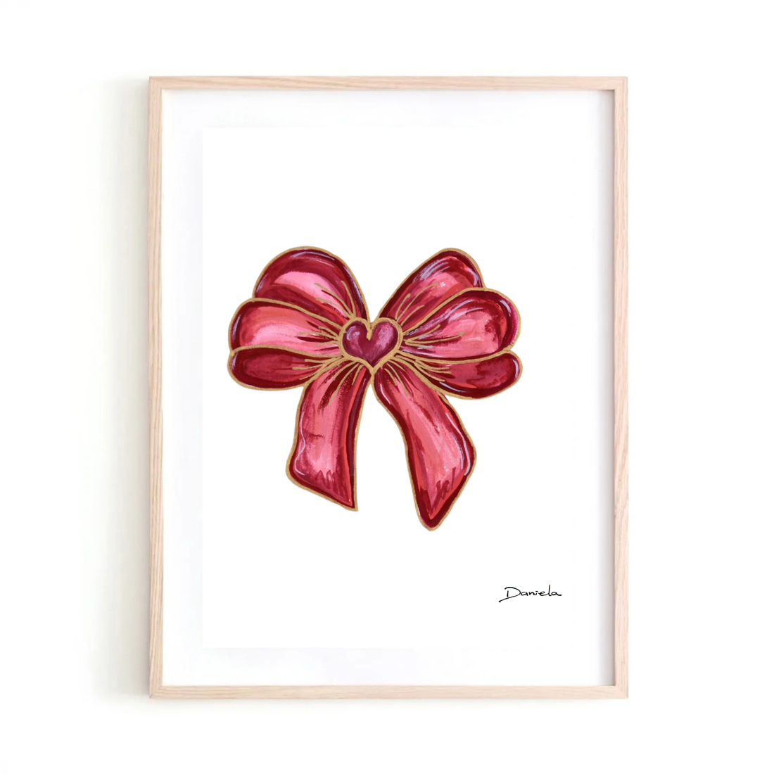 Ribbon Heart Art Print