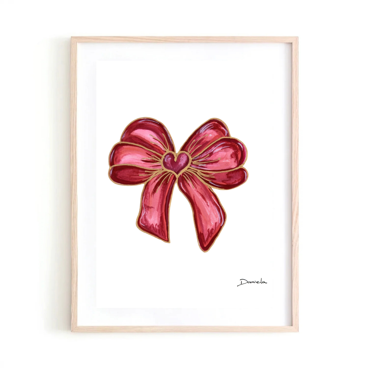 Ribbon Heart Art Print