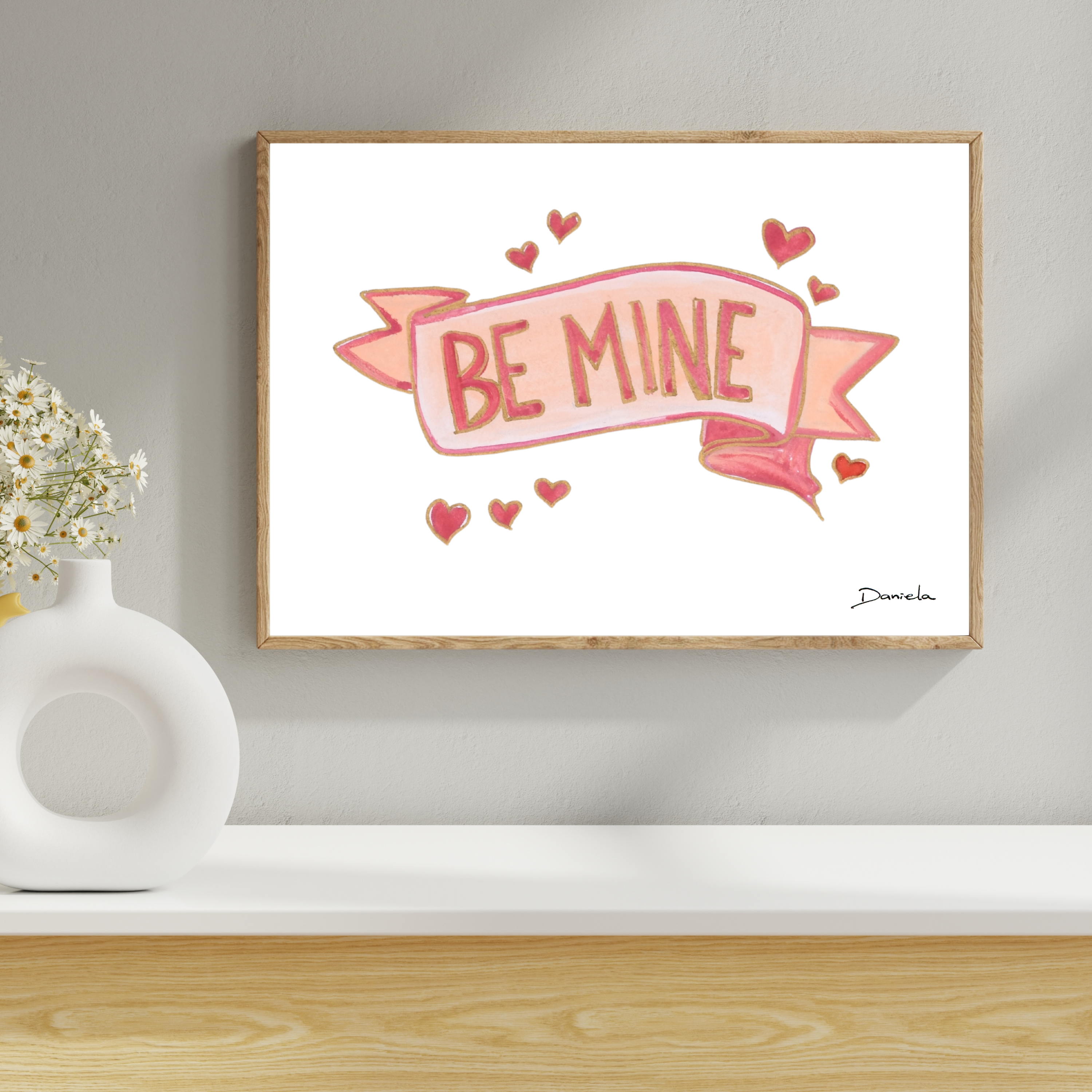 Be Mine Banner Art Print