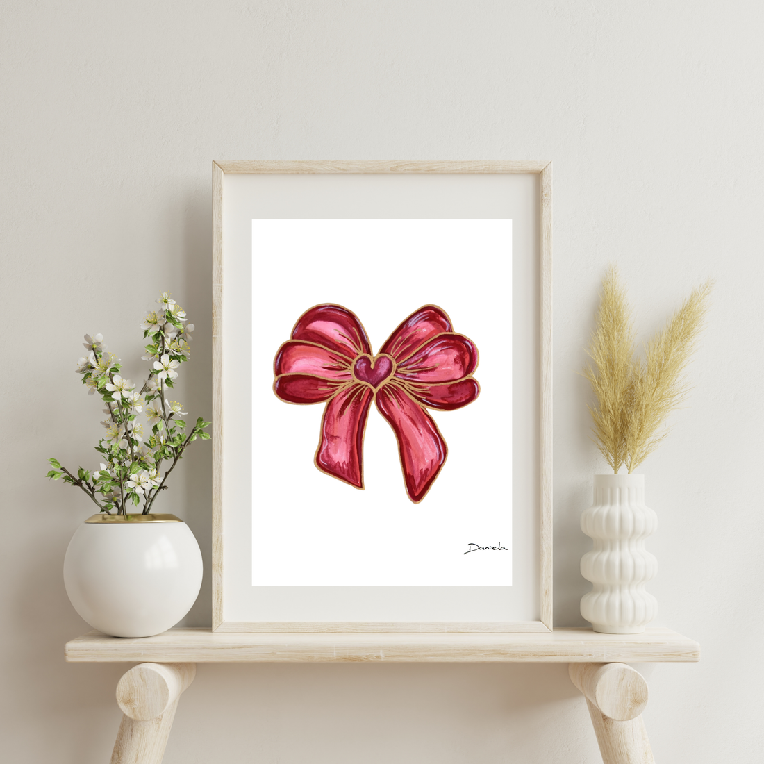 Ribbon Heart Art Print
