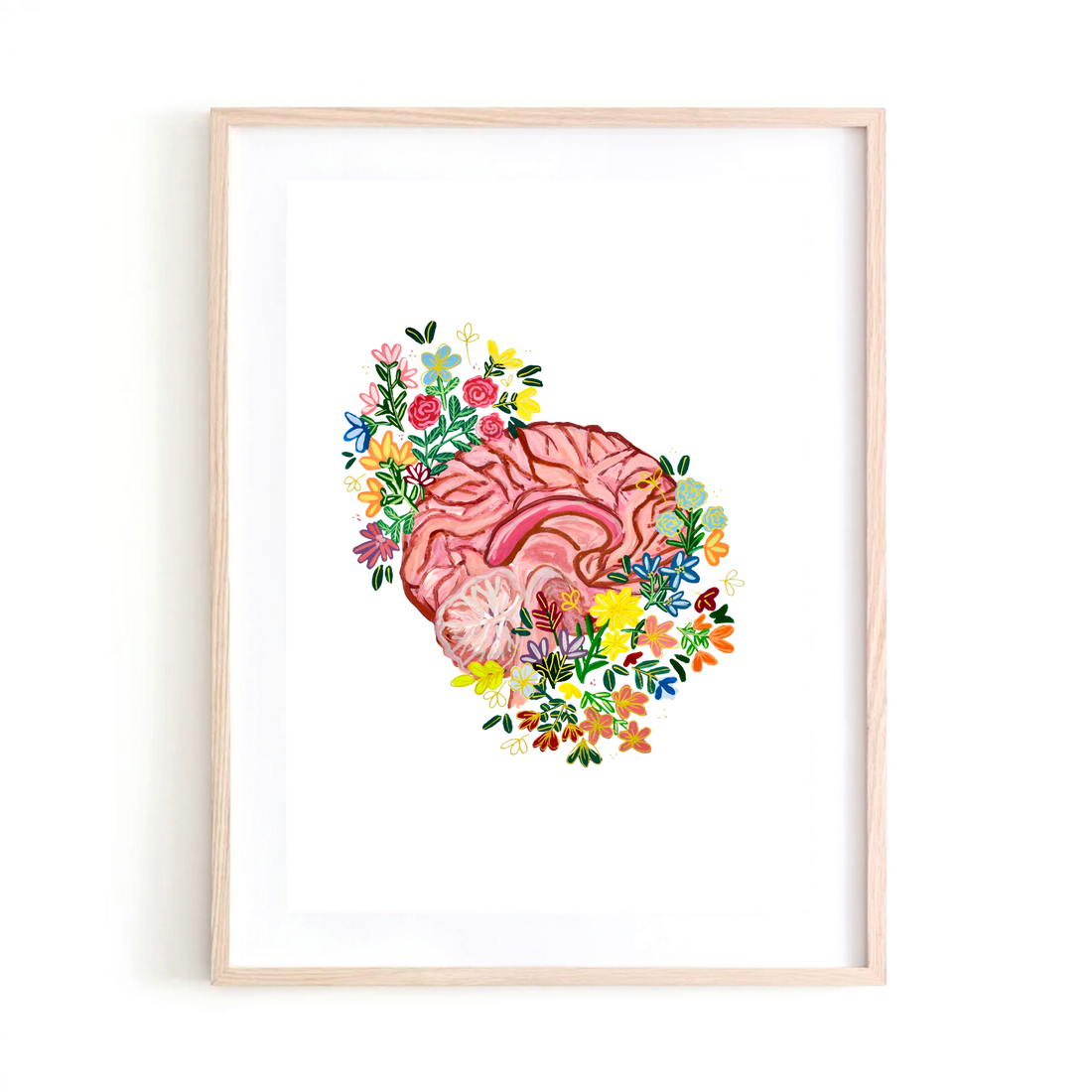 Sagittal brain art print