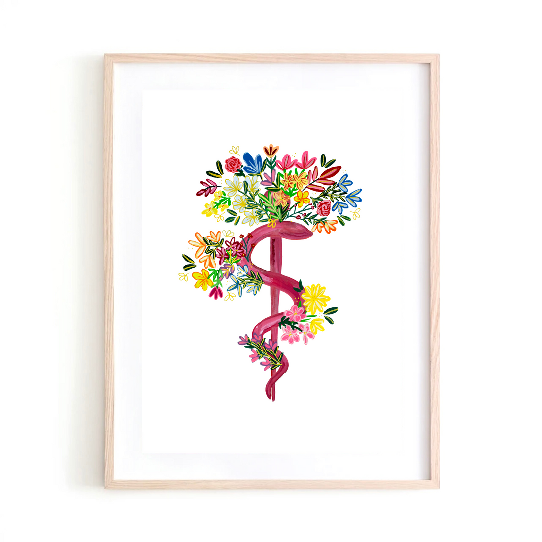 Rod of asclepius art print