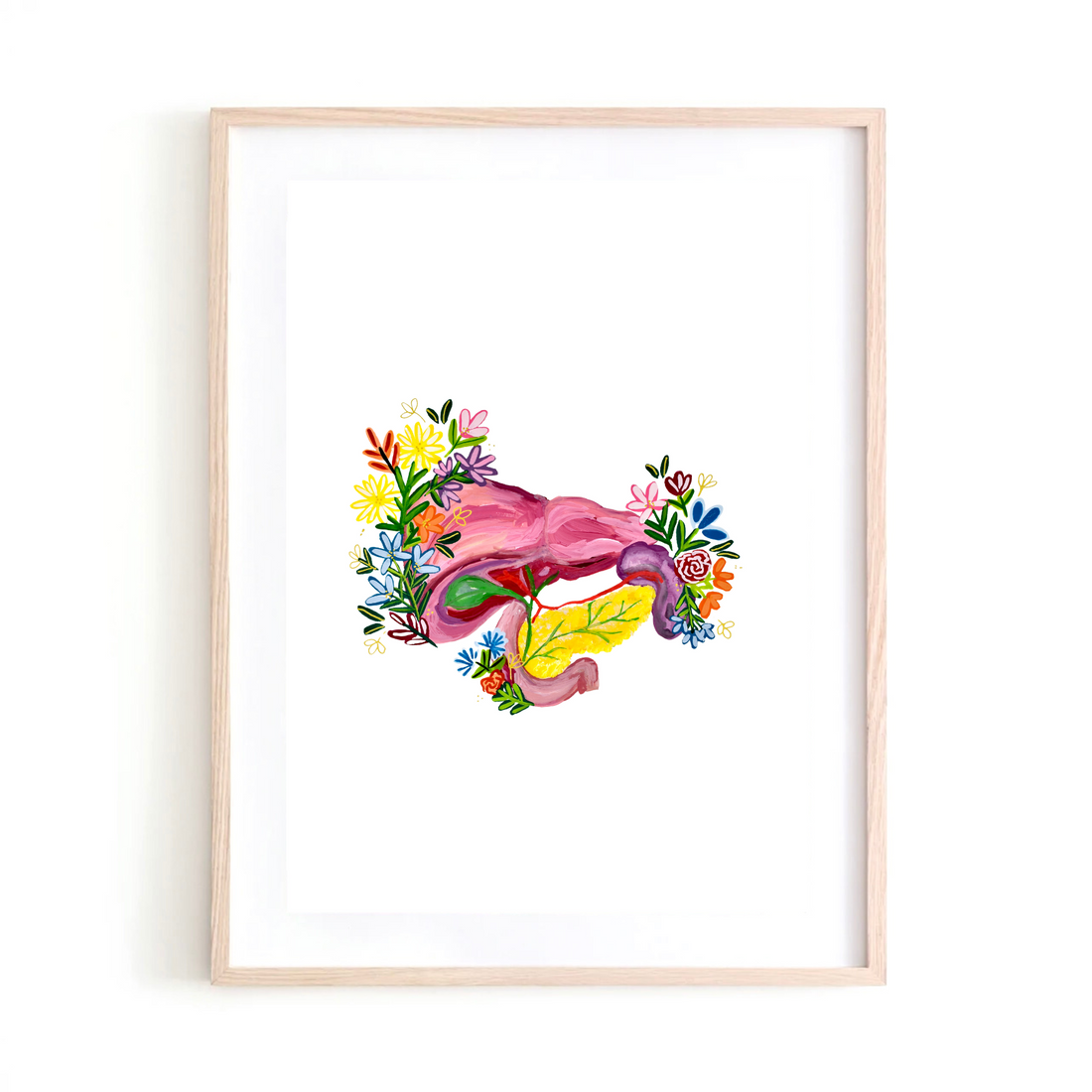 Pancreas and liver art print