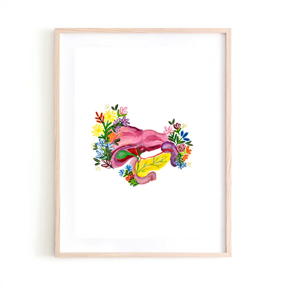 Pancreas and liver art print