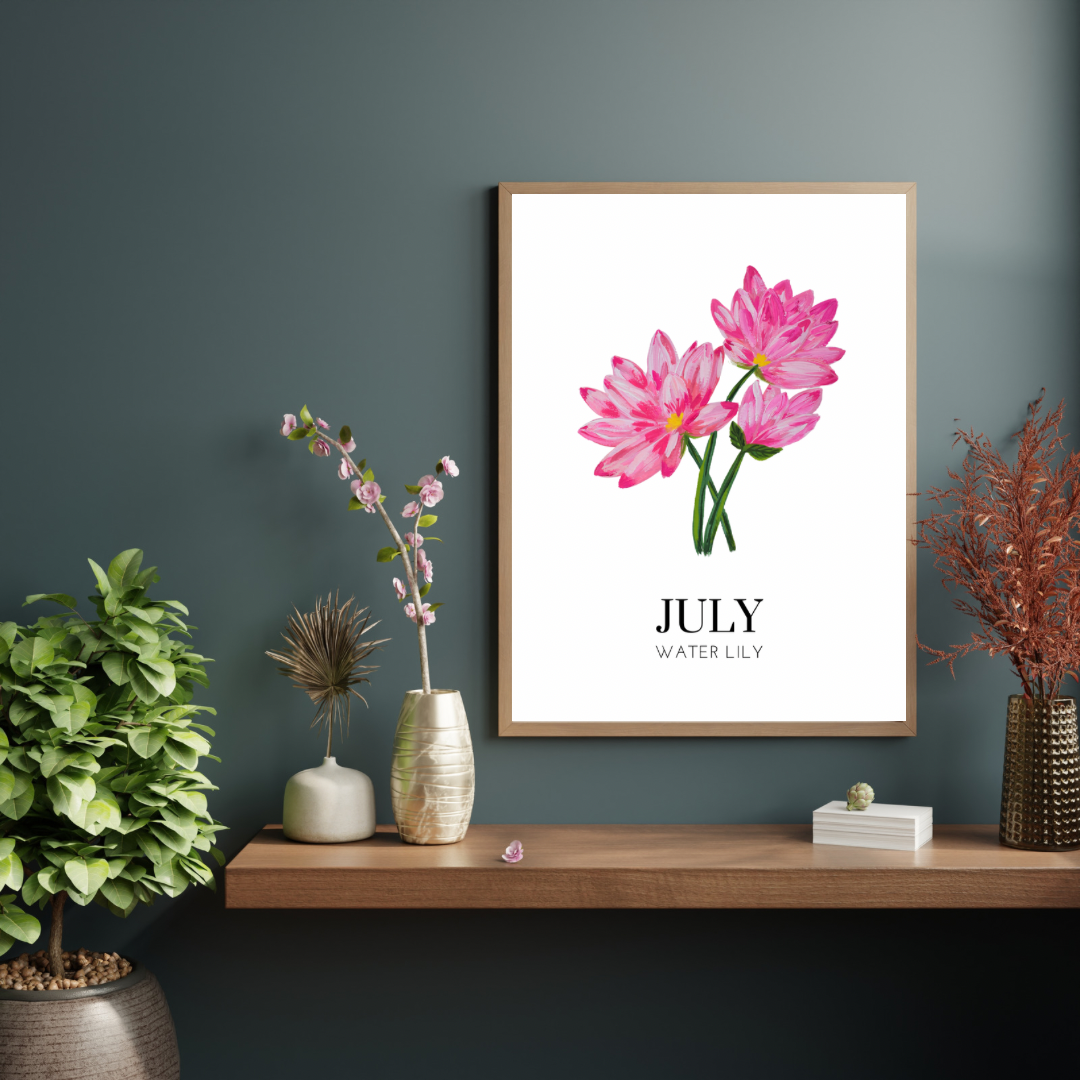 July Water lily art print