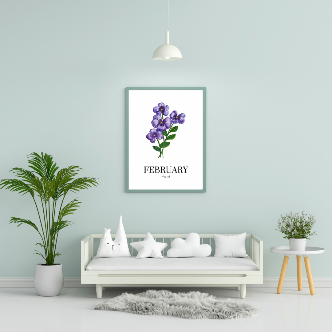 February Violet art print