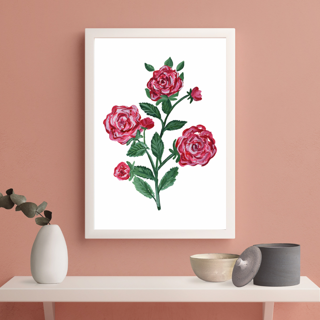 Rose art print