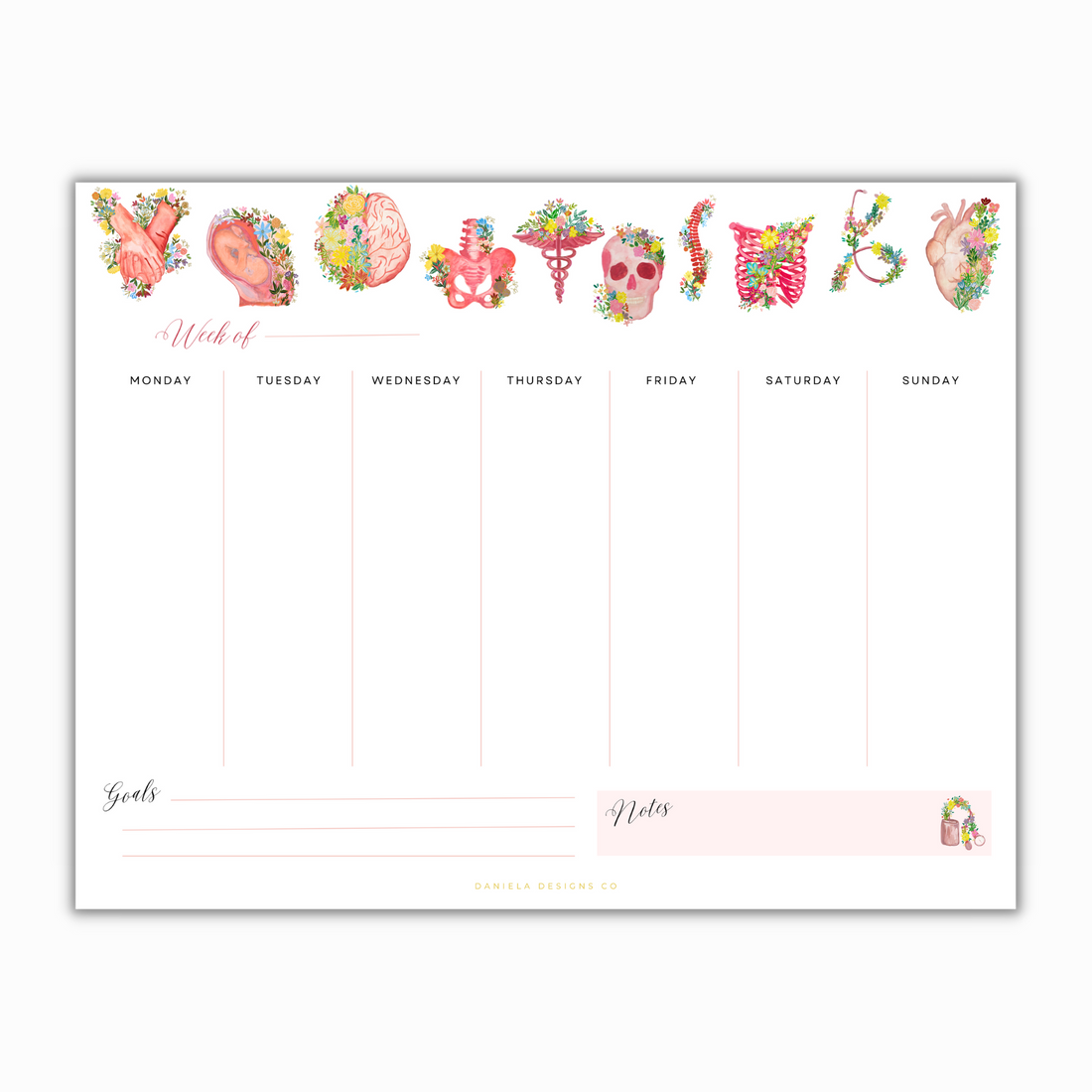 Medicine Weekly Notepad