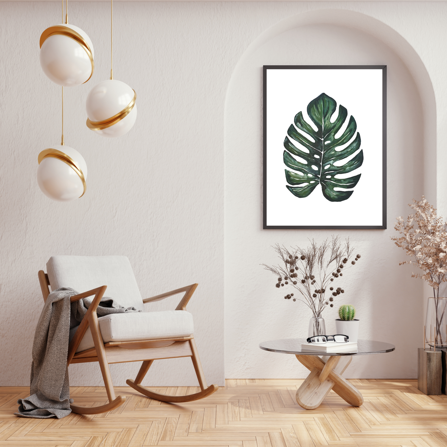 Oil Monstera art print