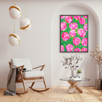 Pink Hydrangea art print