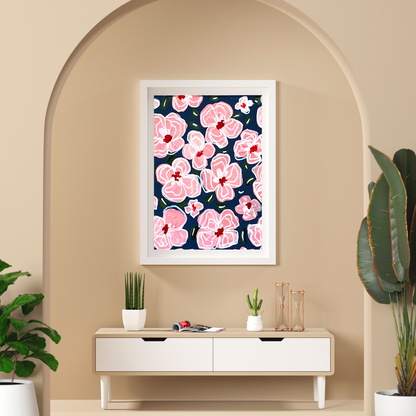 Light pink Flowers art print