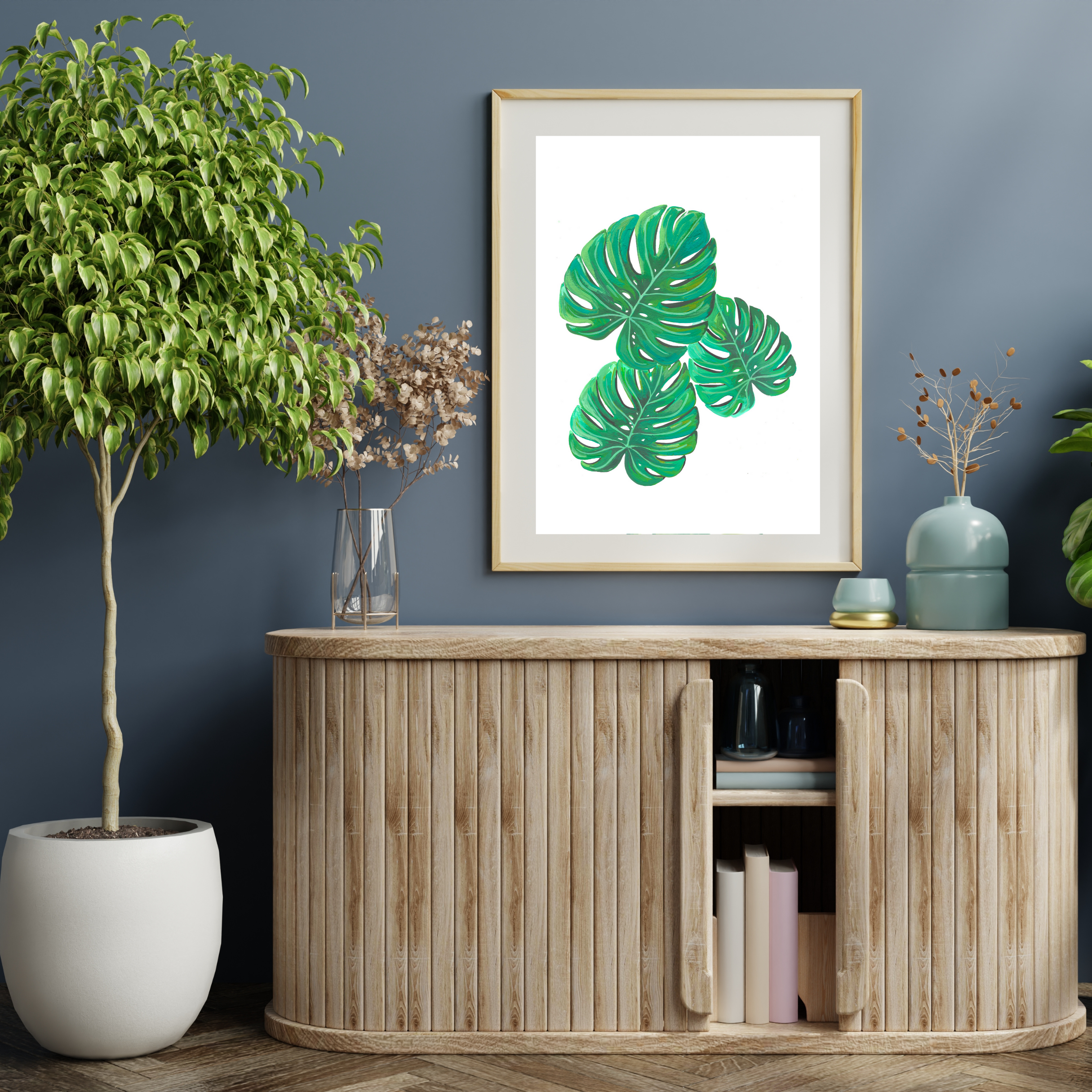 Monstera Trio art print