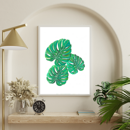 Monstera Trio art print