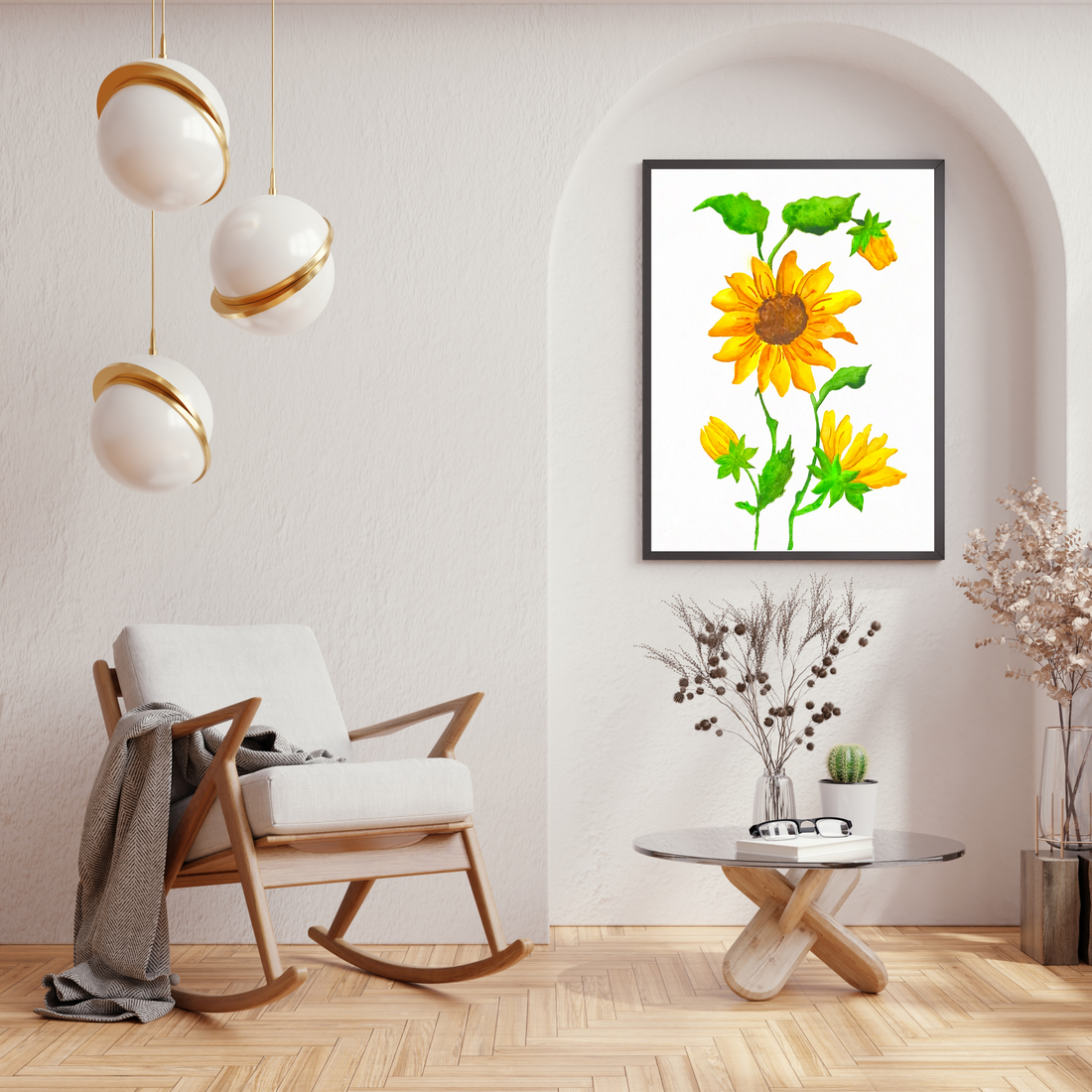 Sunflower art print