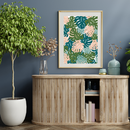 Monstera Collage art print