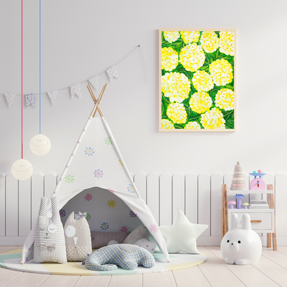 Yellow Hydrangea art print