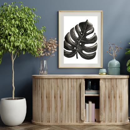 Printmaking Monstera art print