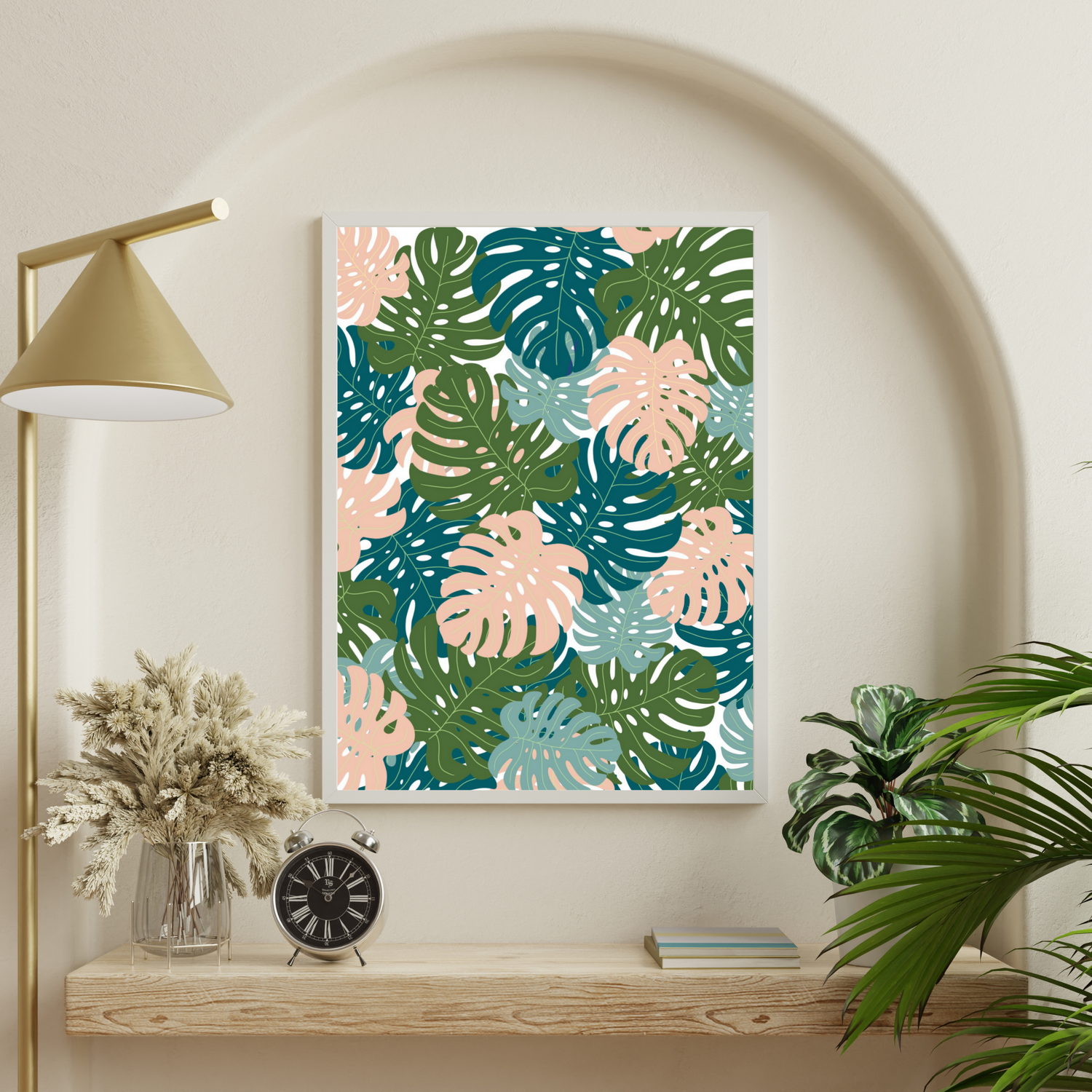 Monstera Collage art print