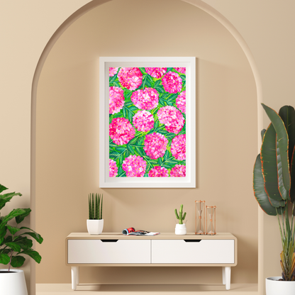 Pink Hydrangea art print