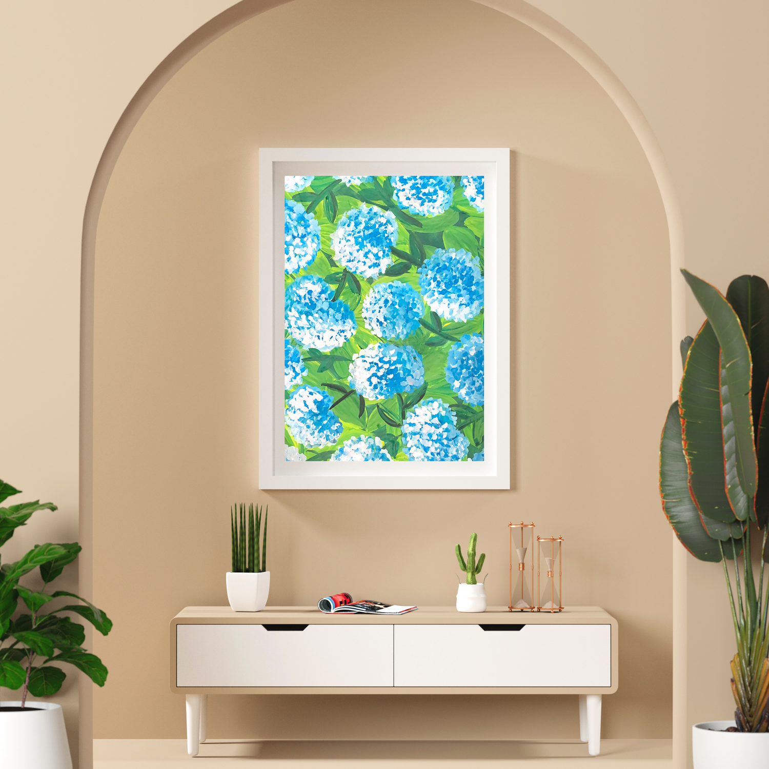 Blue Hydrangea art print