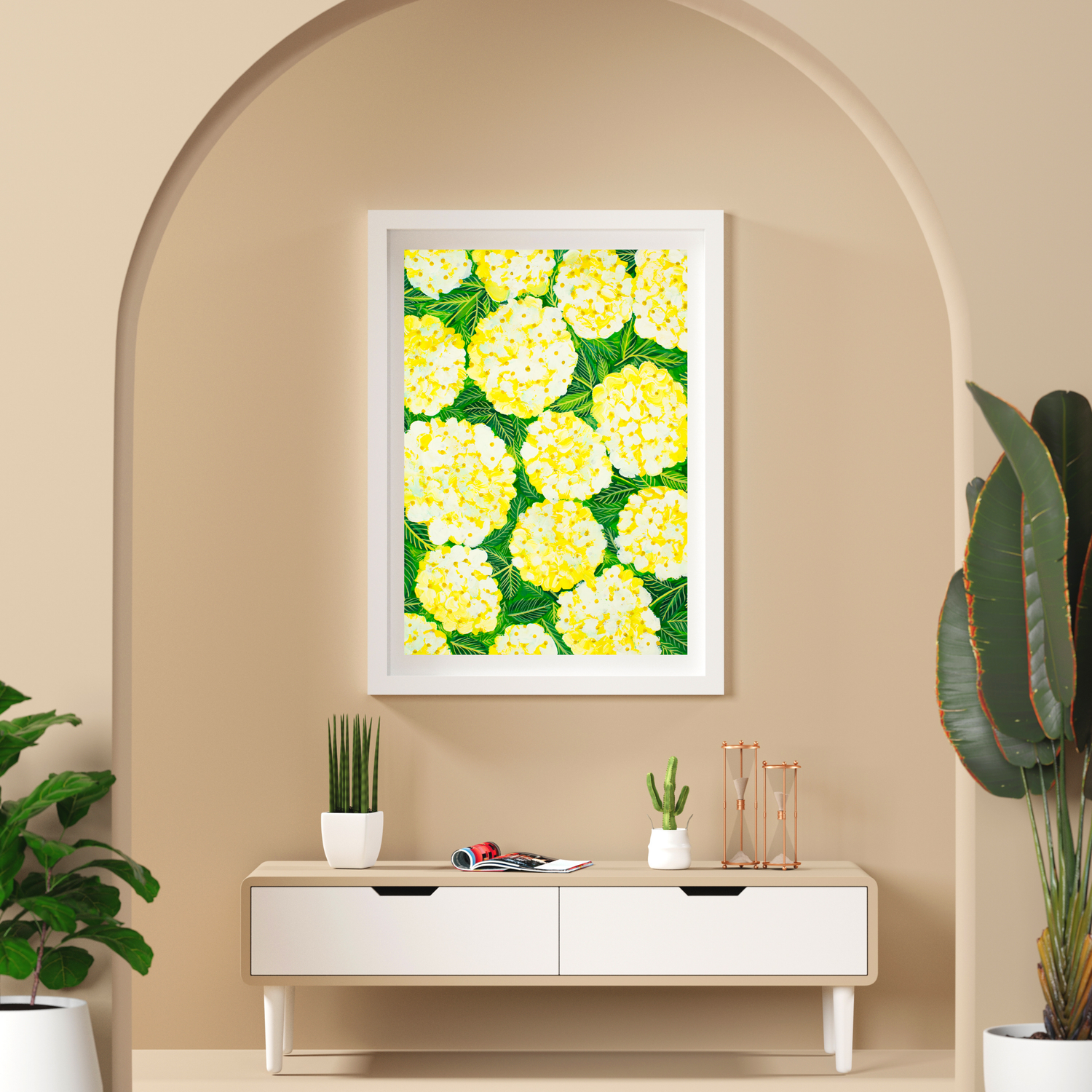 Yellow Hydrangea art print