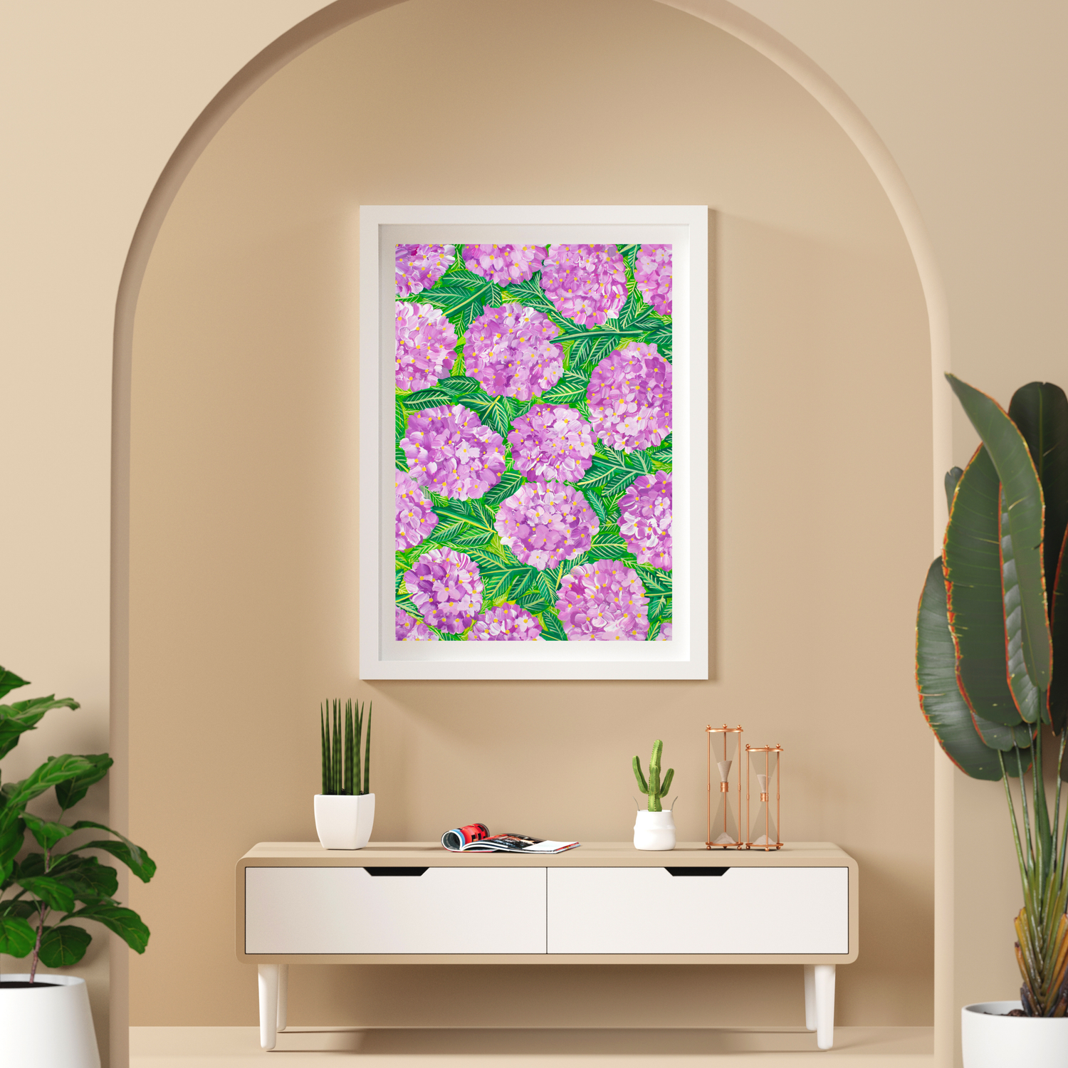 Purple Hydrangea art print