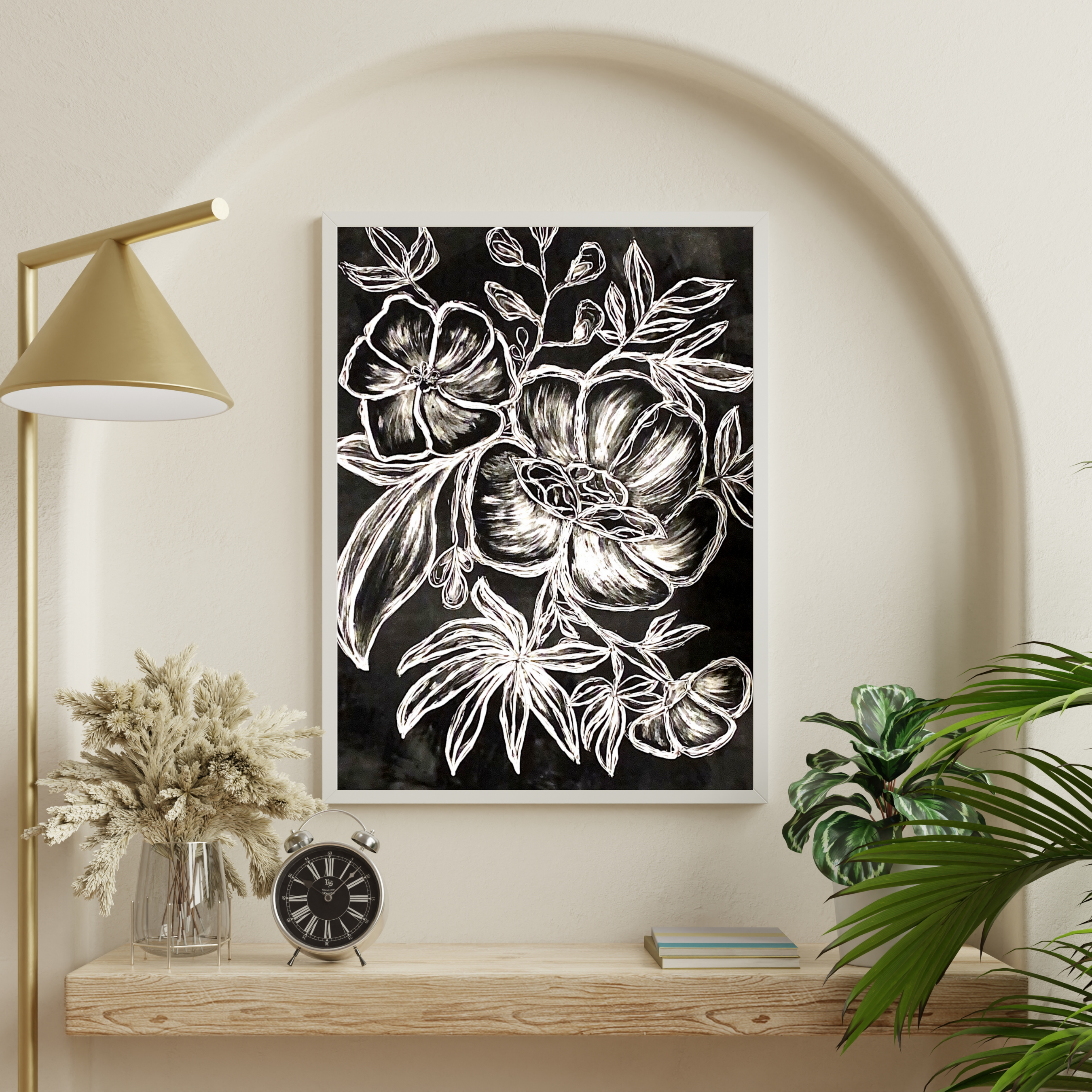 Printmaking Flowers l art print