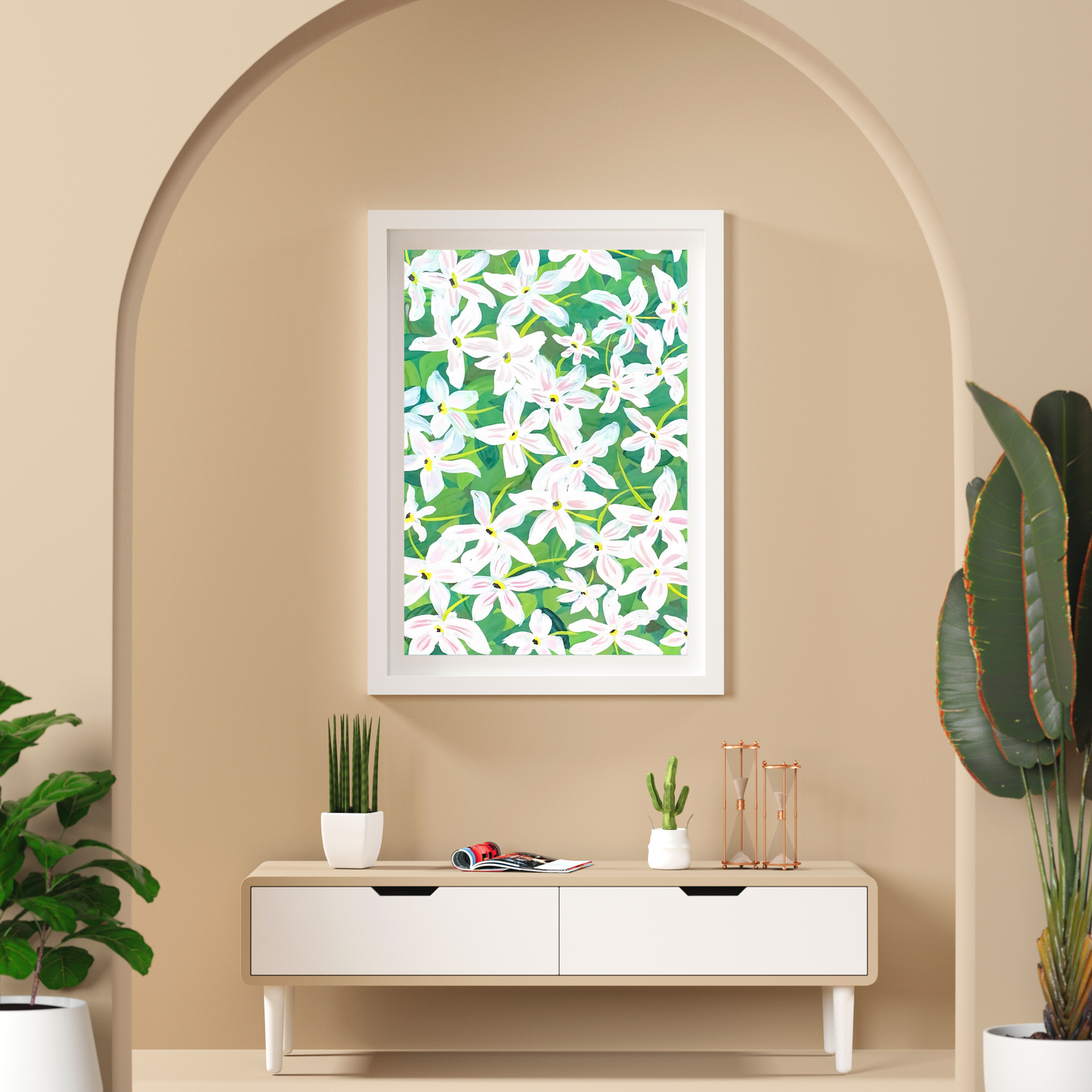 White Jasmine art print