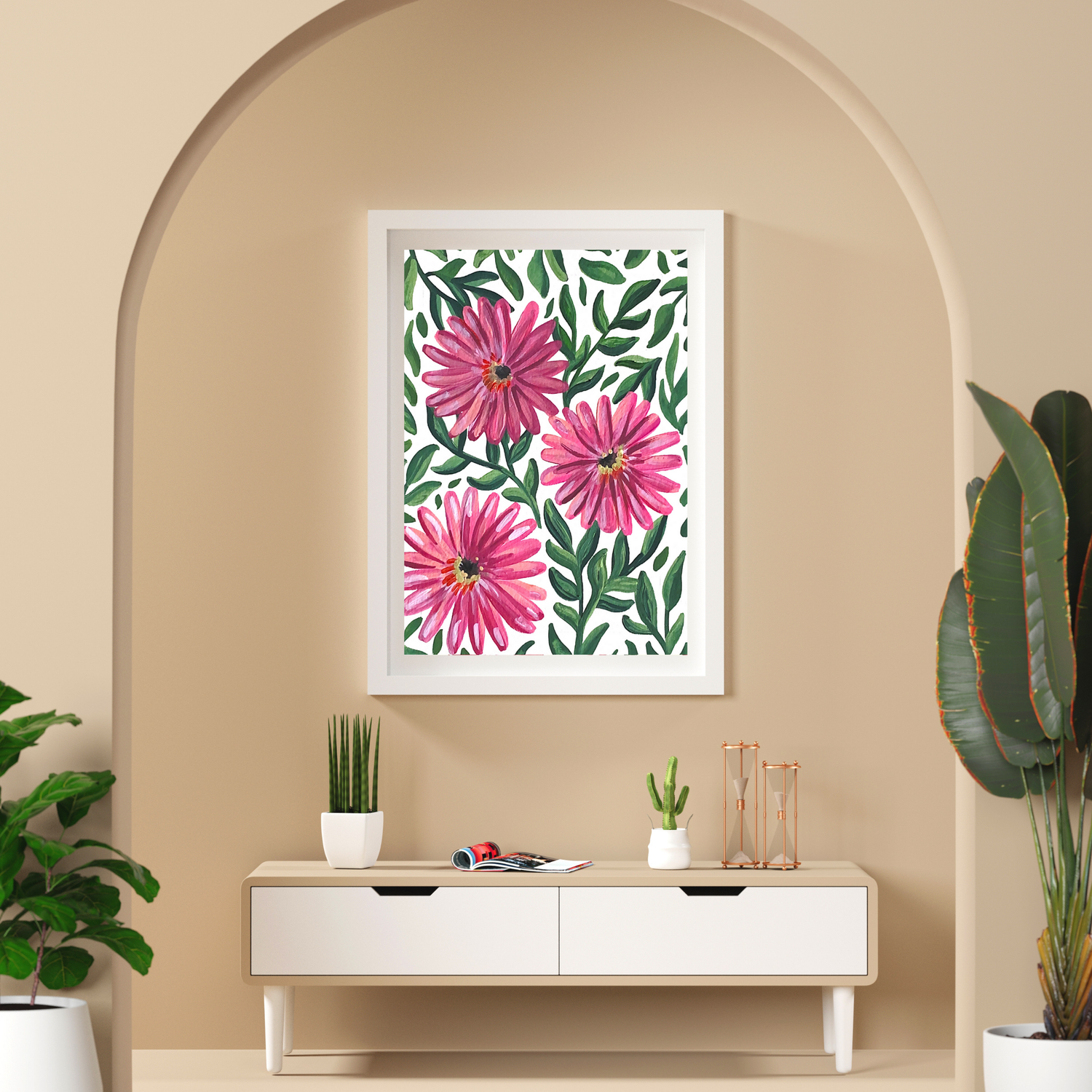 Trio of Flowers art print