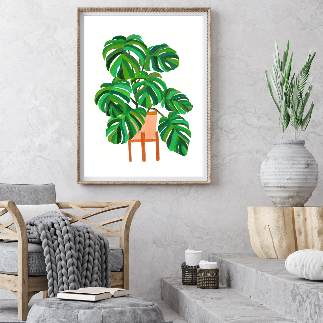 Monstera plant ll art print