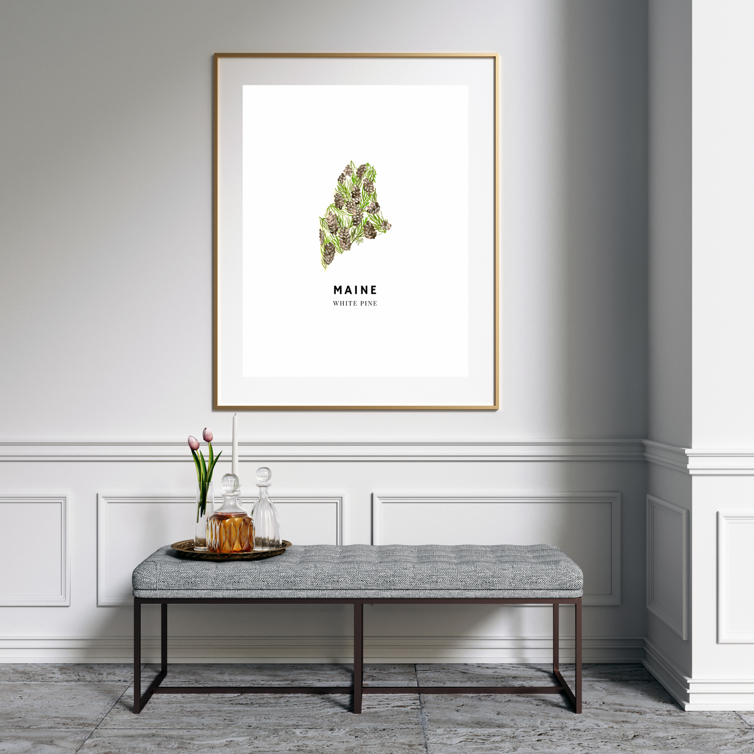 Maine State Flower art print