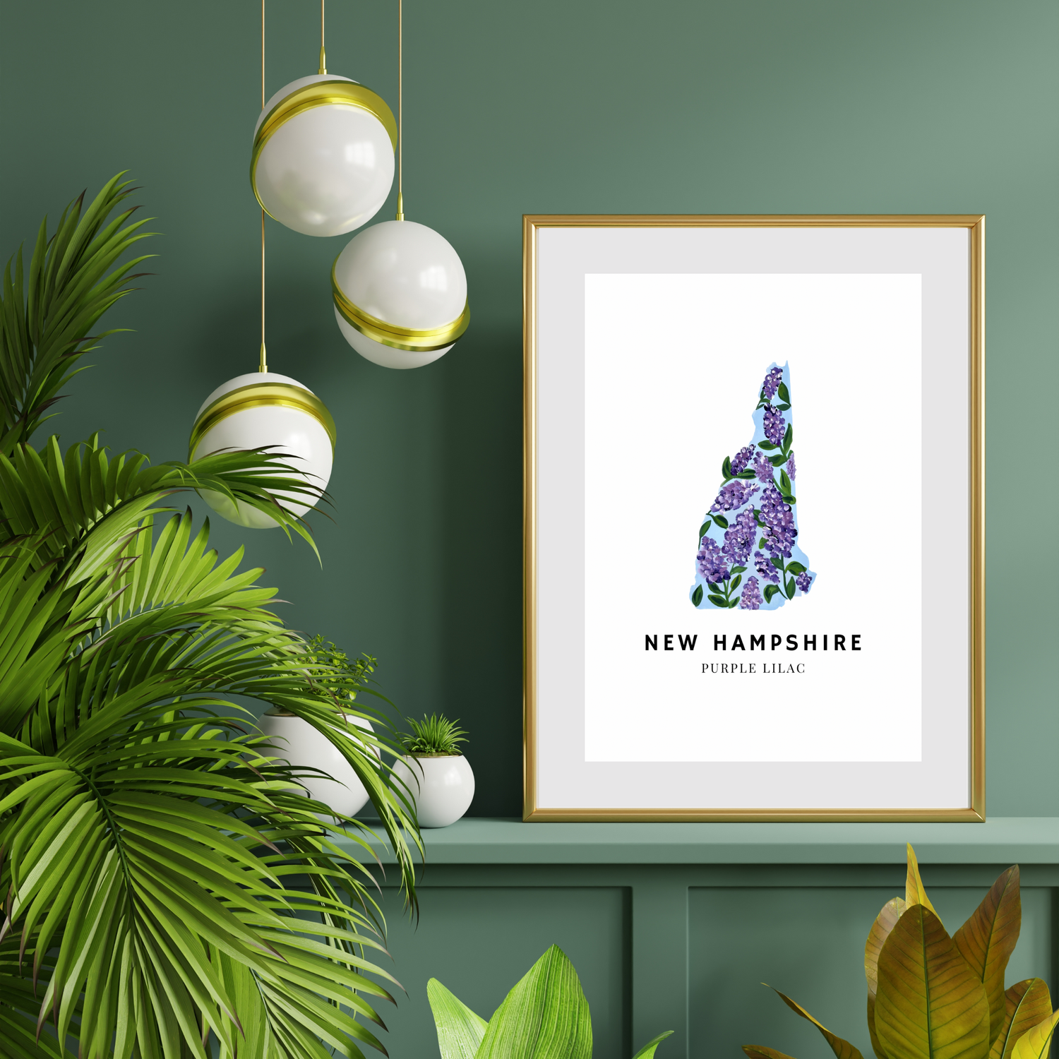 New Hampshire State Flower art print