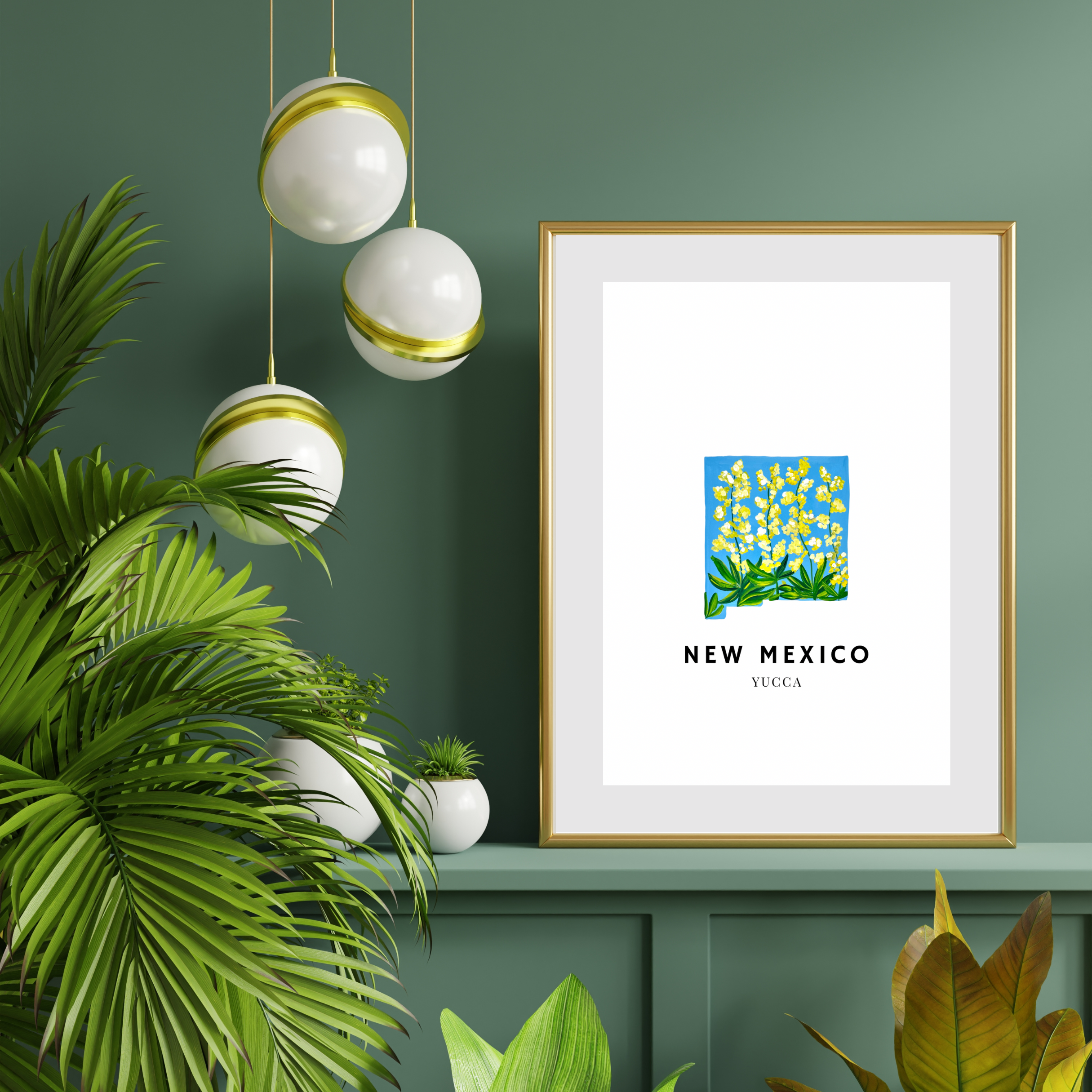 New Mexico State Flower art print