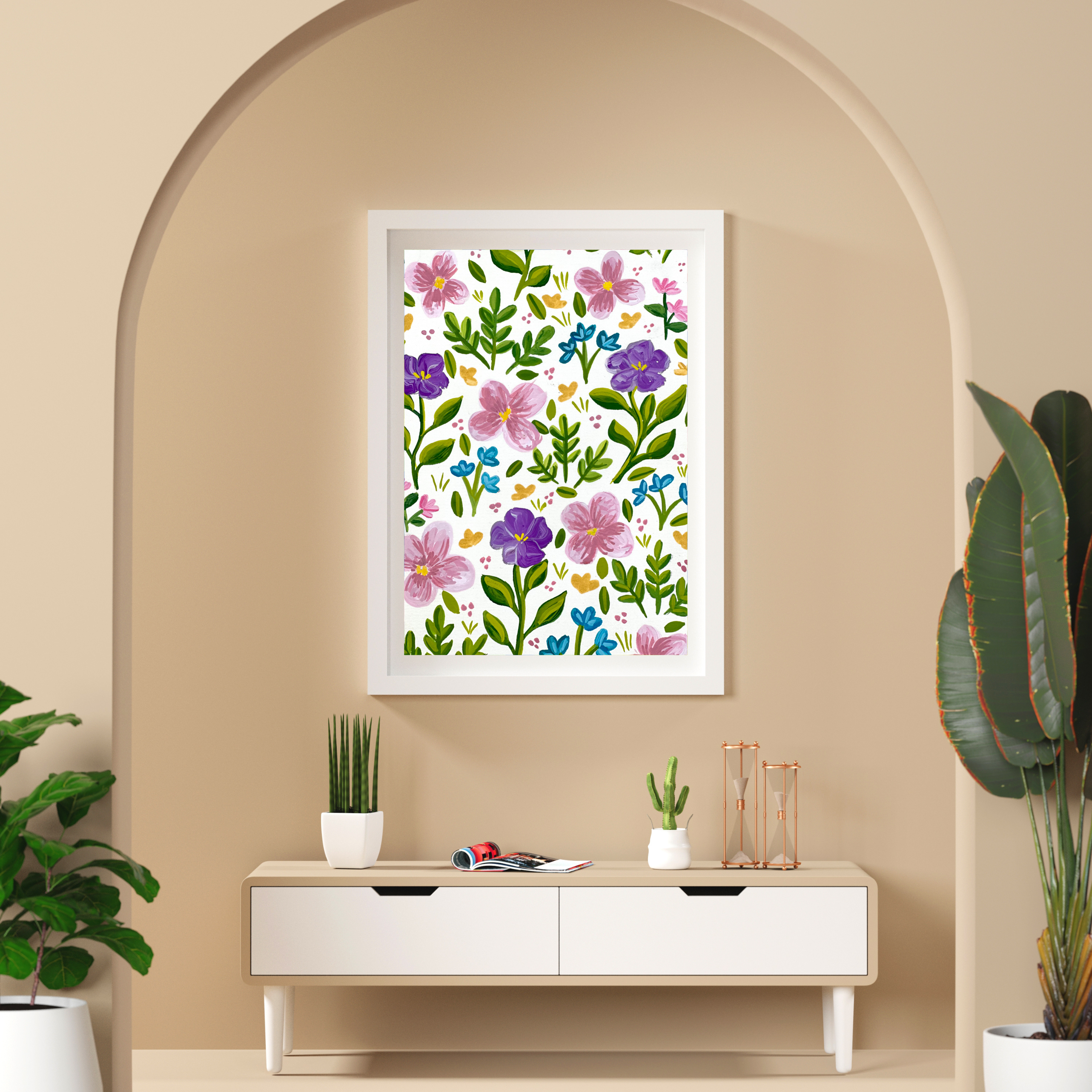 Colorful Flowers art print