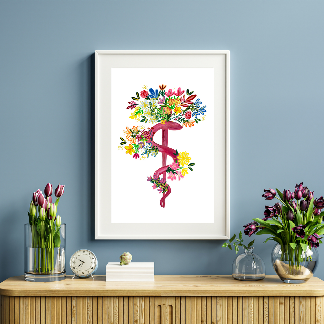 Rod of asclepius art print