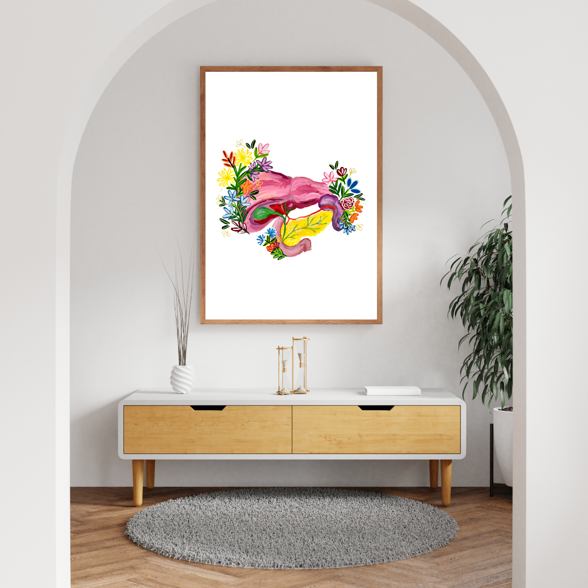 Pancreas and liver art print