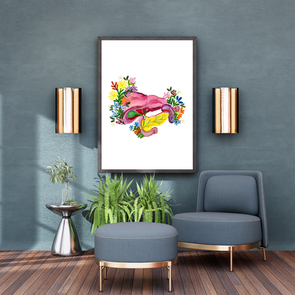 Pancreas and liver art print