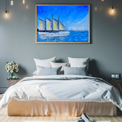 Sailing in the sea art print