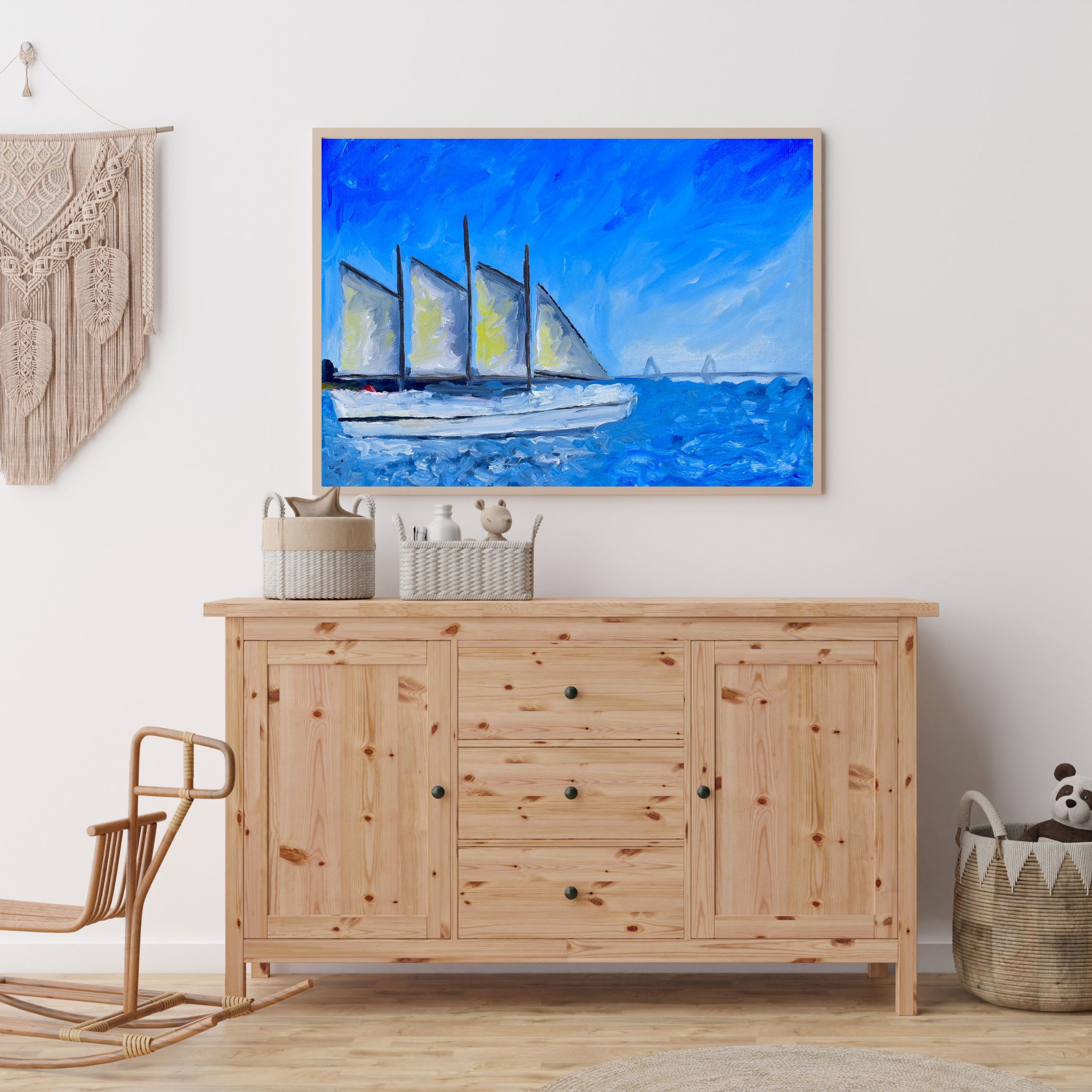 Sailing in the sea art print