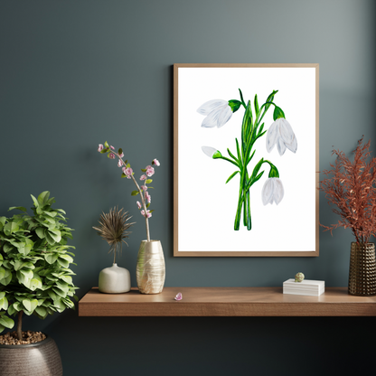 Snowdrop art print