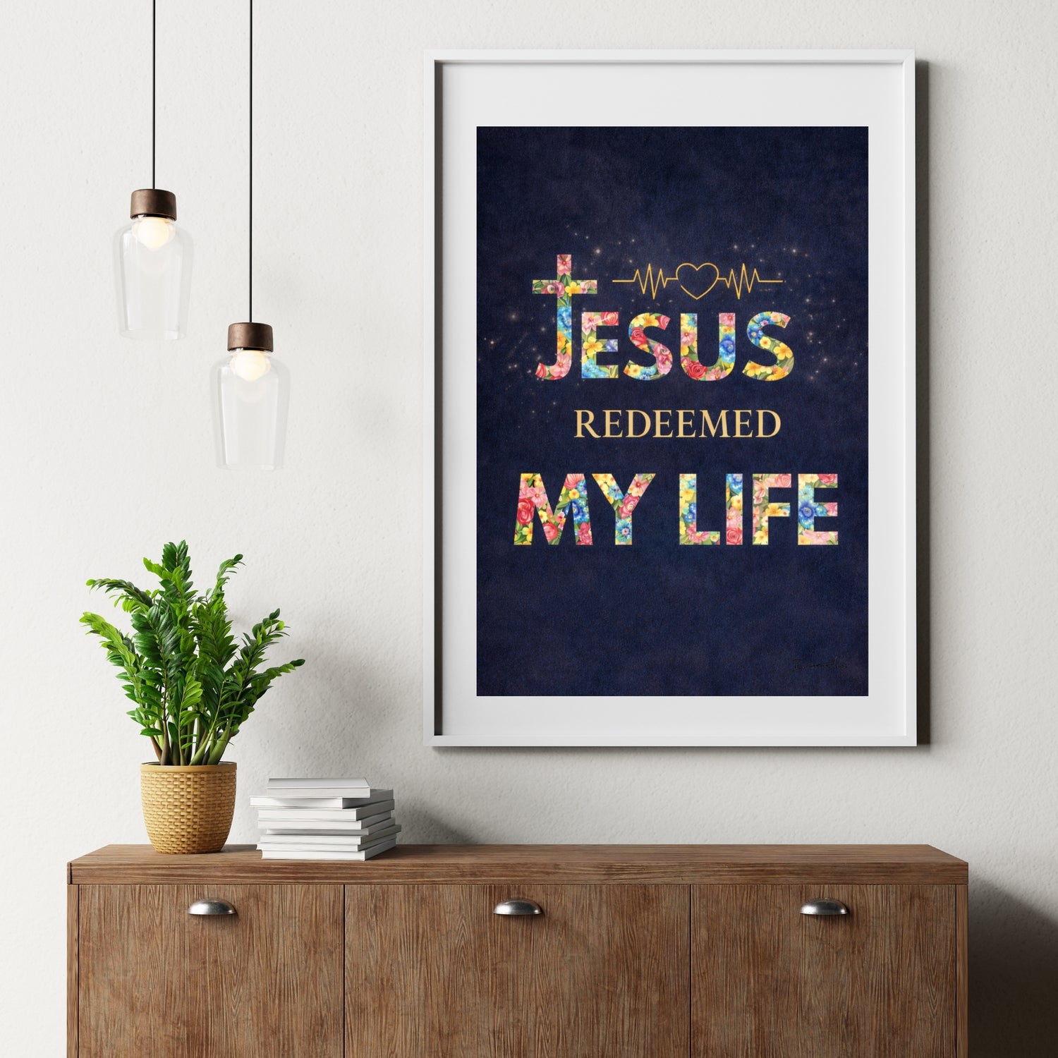 Jesus redeemed my life Art Print