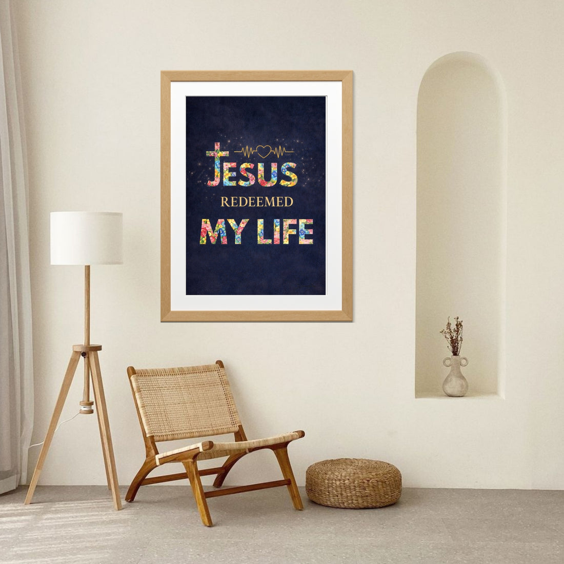 Jesus redeemed my life Art Print