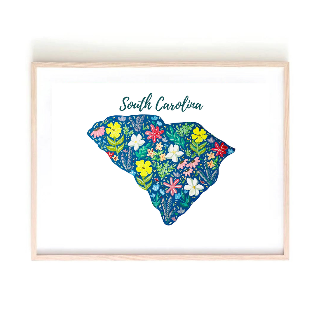 South Carolina blue art print