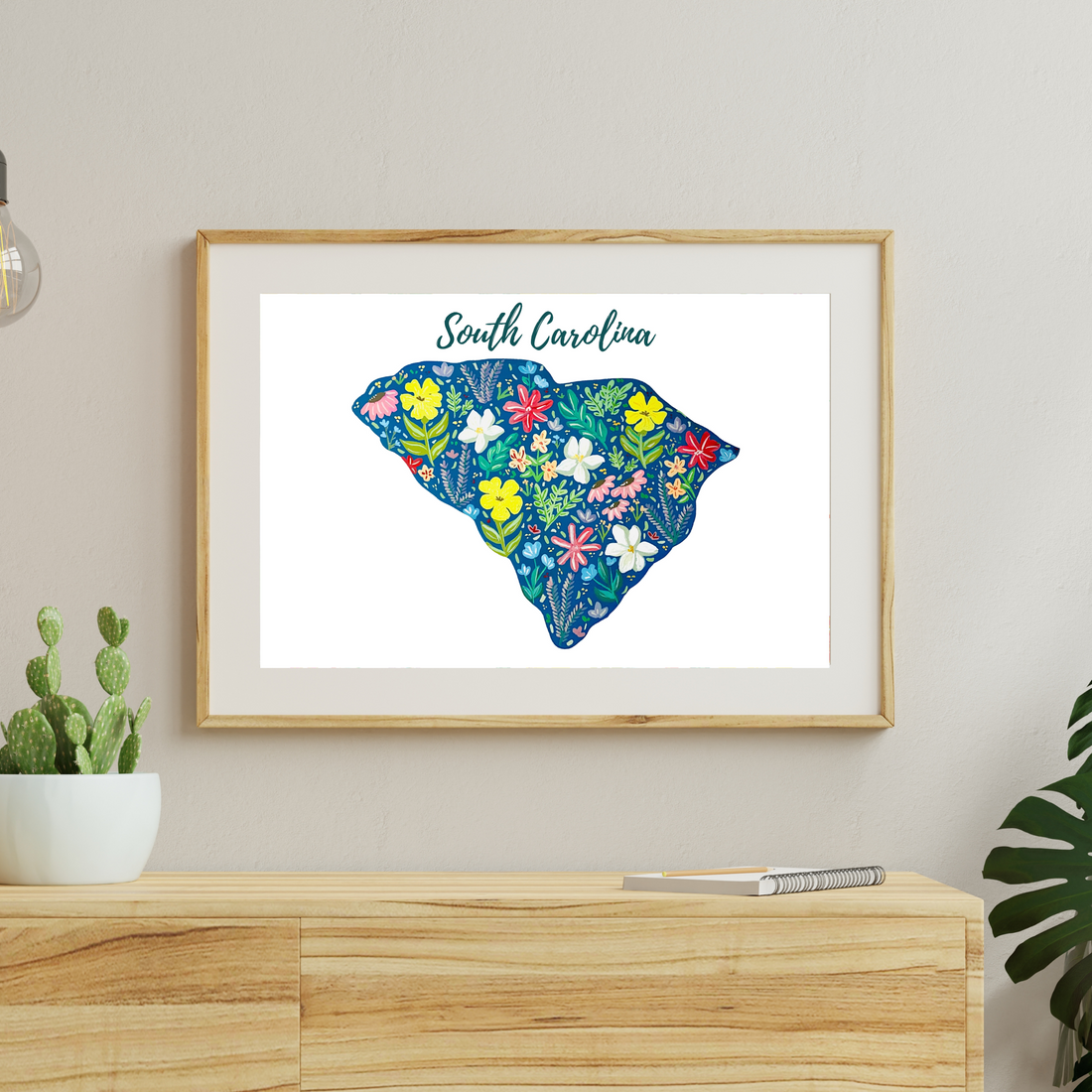 South Carolina blue art print