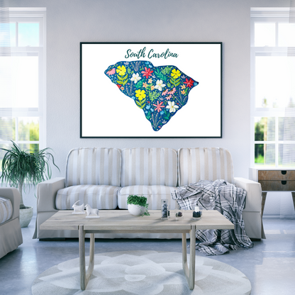 South Carolina blue art print