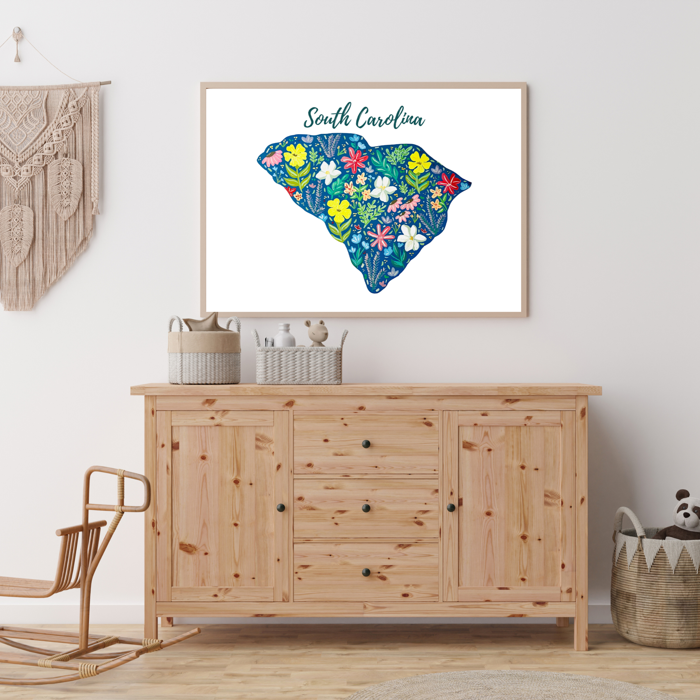 South Carolina blue art print