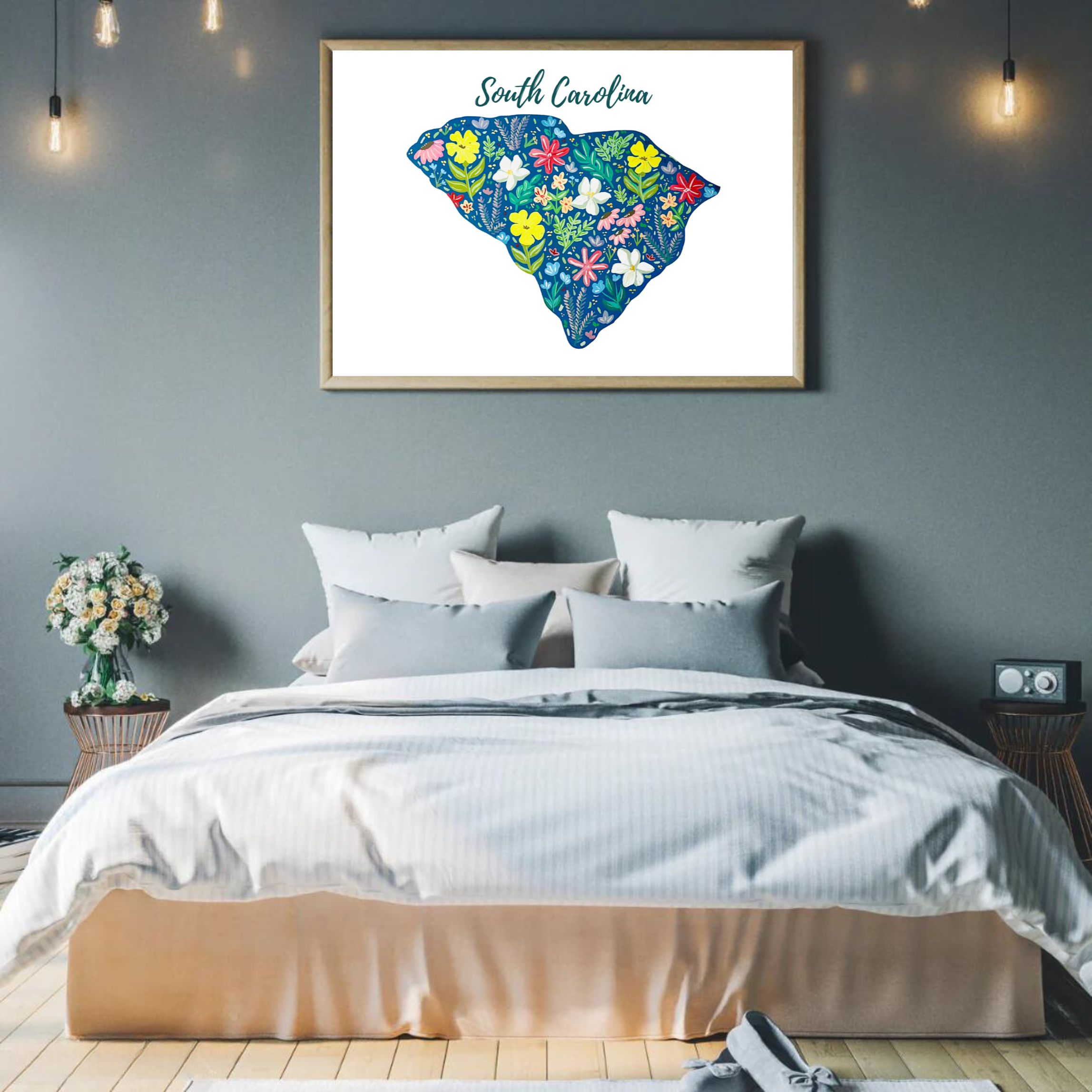 South Carolina blue art print