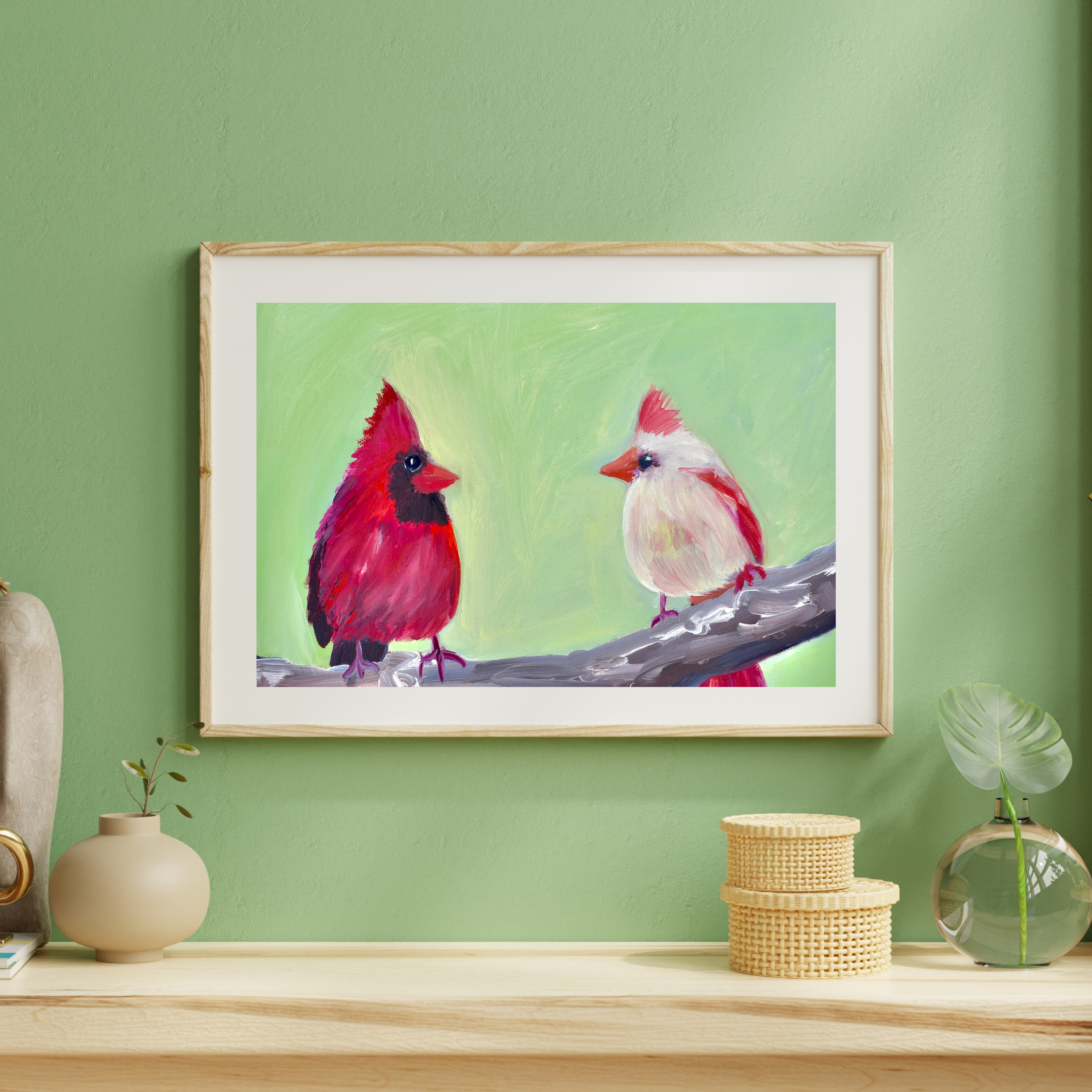 Birds love art print